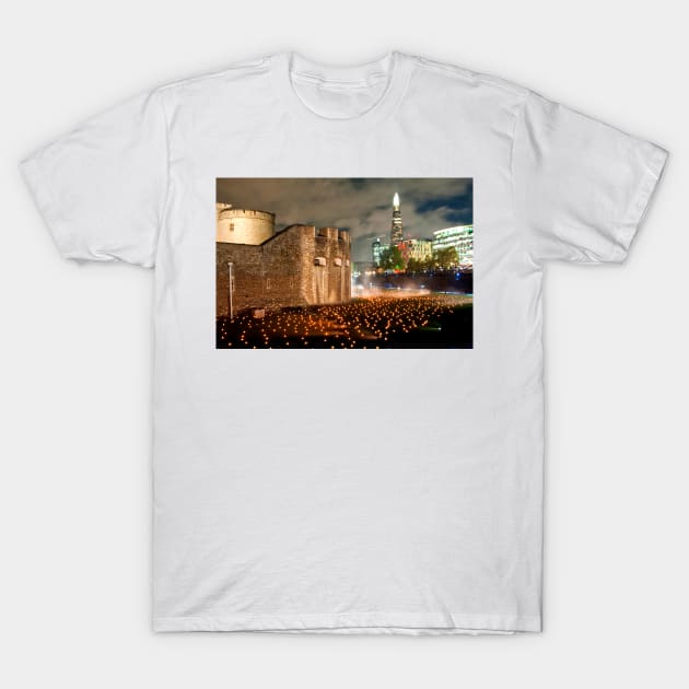 Tower of London Beyond The Deepening Shadow T-Shirt by AndyEvansPhotos